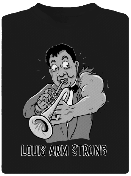 Louis Armstrong dětské sportovní tričko Black