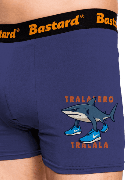 Tralalero Tralala – Italian Brainrot boxerky Blue Navy