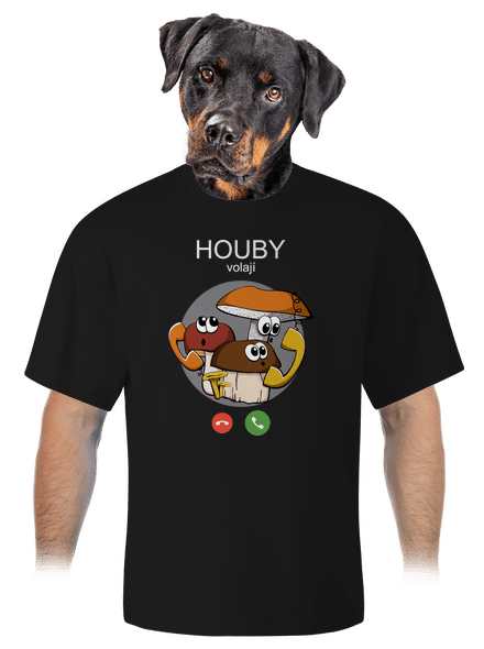 Houby volají unisex tričko oversized Black