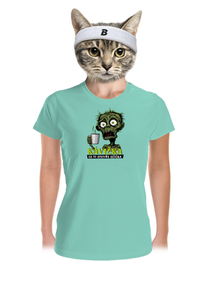 Zombie kávička dámské sportovní tričko Mint Mal