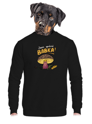 Babka a hříbeček unisex mikina bez kapuce Black
