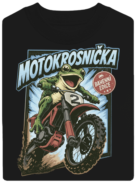 Motokrosnička unisex mikina bez kapuce Black