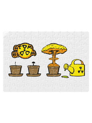 Atomový květ puzzle White