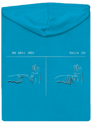 Má dáti dal dámská mikina na zip Blue Atol