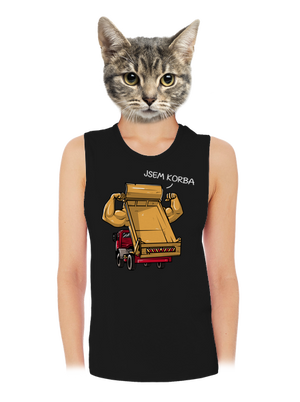 Korba dámské tílko volné Black