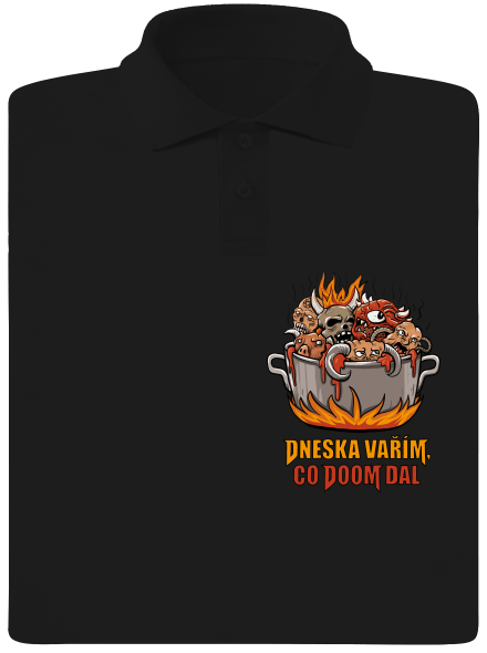 Co Doom dal pánská polokošile Black