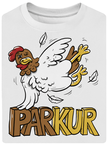 Parkur unisex tričko oversized White