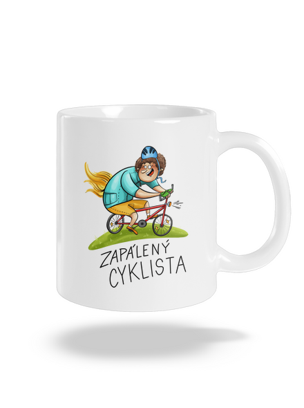 Zapálený cyklista klasický hrnek White