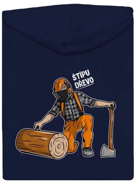 Dřevorubec pánská mikina na zip Navy