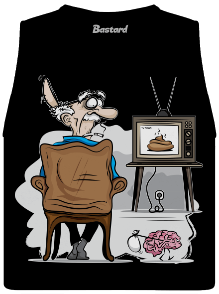 TV News dámské tílko volné Black