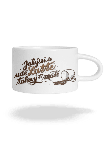 Latte hrnek makronka White