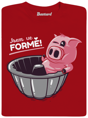 Ve formě pánské dlouhý rukáv Red