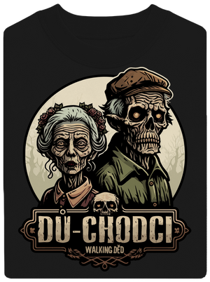 Dů-chodci unisex mikina bez kapuce Black