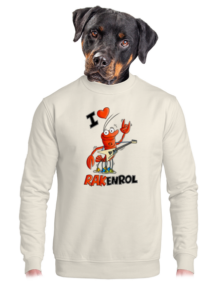 Rakenrol unisex mikina bez kapuce Off White