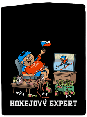 Hokejový expert pánská mikina na zip Black