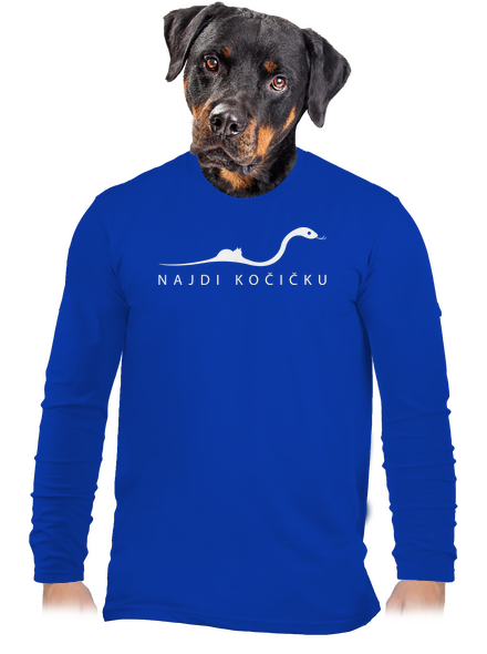 Najdi kočičku pánské dlouhý rukáv Royal Blue