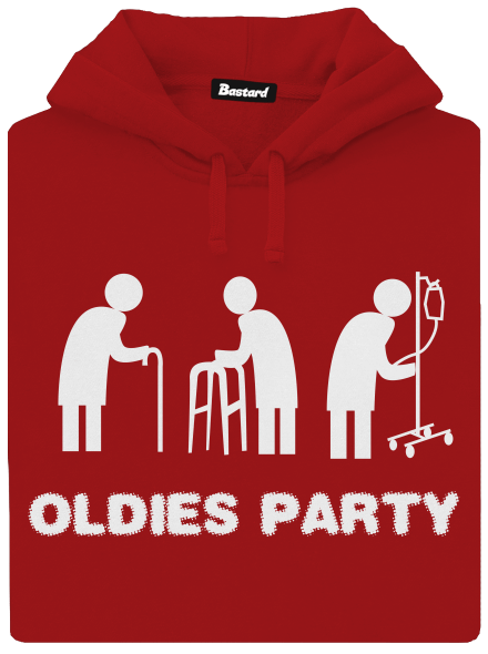 Oldies party dámská mikina klokanka Red Mal