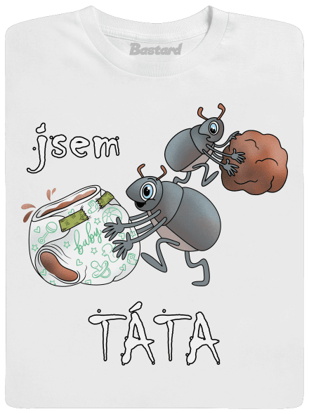 Jsem táta a máma dětské tričko White