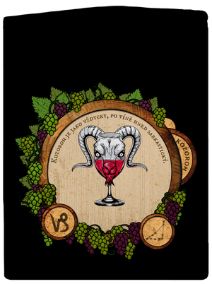 Vinný horoskop: Kozoroh dámská mikina na zip Black