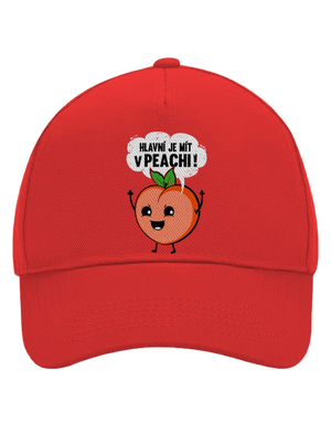 V peachi kšiltovka baseballka Classic Red