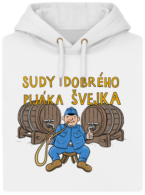 Sudy dobrého pijáka Švejka unisex mikina premium Snowwhite