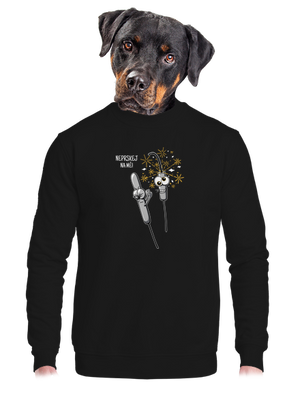 unisex mikina bez kapuce