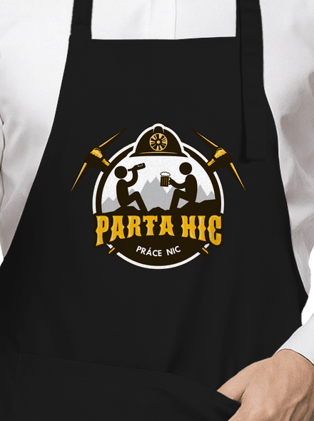 Parta hic zástěra Black