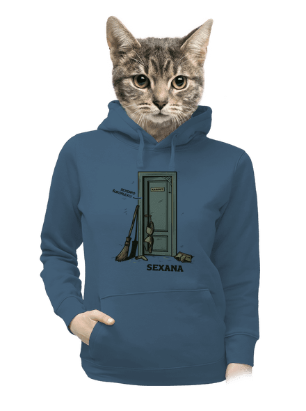 Sexana dámská mikina klokanka Denim