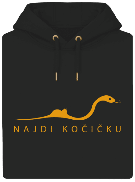 Najdi kočičku unisex mikina premium Dark Black