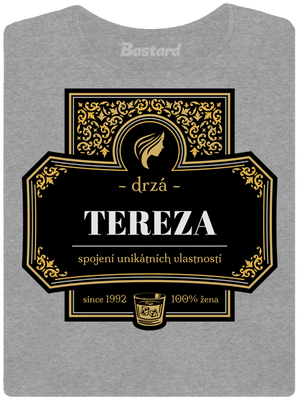 Alkoholová etiketa dámské tričko Dark Gray Melange