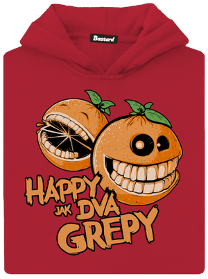 Happy grepy dětská mikina klokanka Fire Red