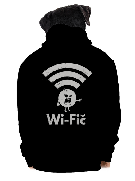 Wifič pánská mikina na zip Black