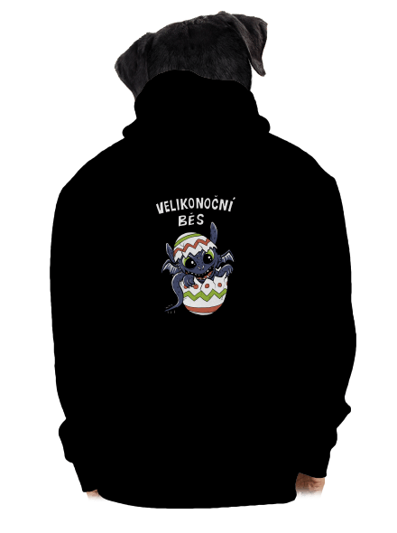 Velikonoční běs pánská mikina na zip Black