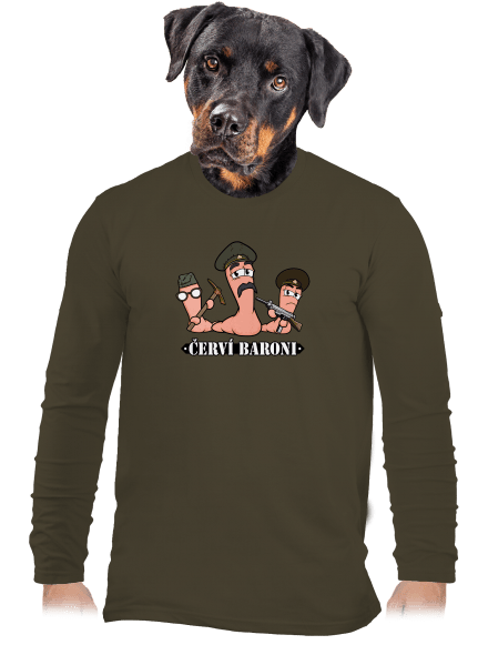 Červí baroni pánské dlouhý rukáv Urban Khaki