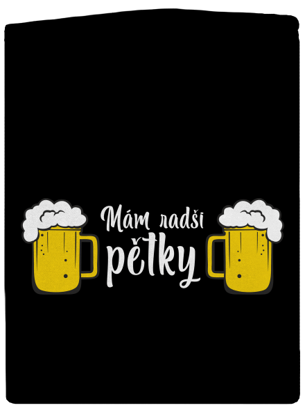 Mám raději pětky dámská mikina na zip Black