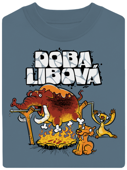 Doba libová unisex mikina bez kapuce Nordic Blue