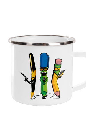 Psací gang plecháček White