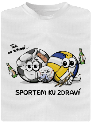 Sportem ku zdraví pánské sportovní tričko White