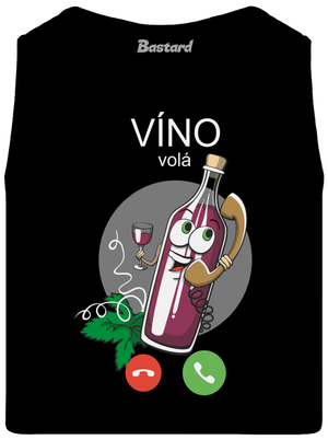 Červené víno volá pánské tílko Black