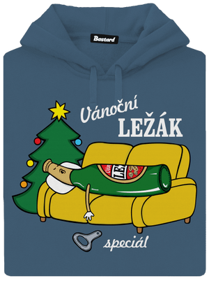 Vánoční ležák dámská mikina klokanka Denim