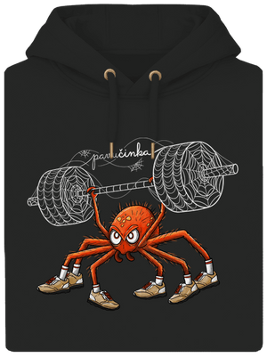 Pavučinka unisex mikina premium Dark Black