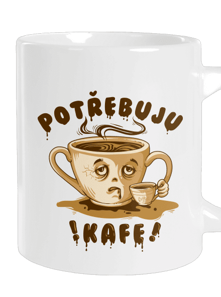 Potřebuju kafe velký hrnek White