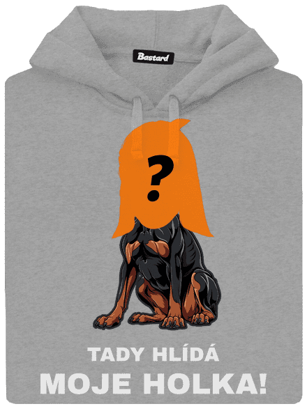 Tady hlídám já pánská mikina klokanka Light Melange
