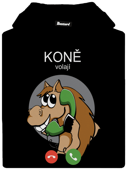 Koně volají dámská mikina klokanka Black