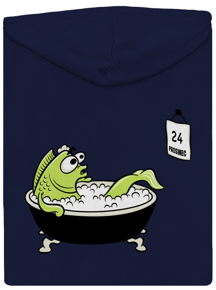 Poslední koupel pánská mikina na zip Navy