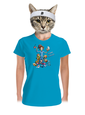 Maminčin home office dámské sportovní tričko Blue Atol