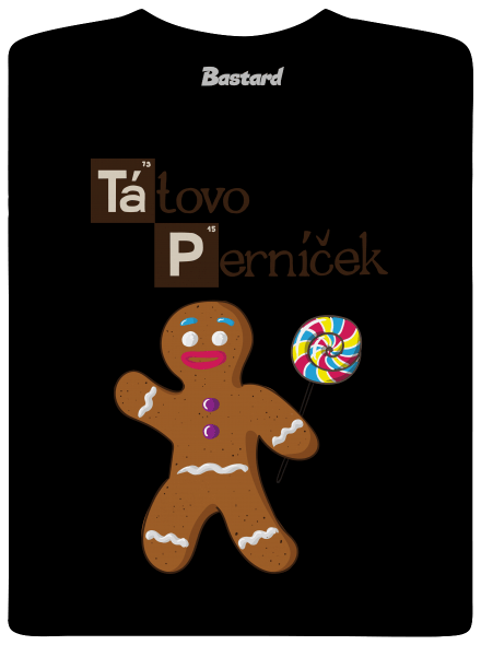 Perníčkový táta a Perníček dětské tričko Black