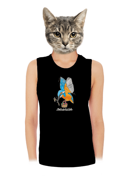 Koledňáček dámské tílko volné Black