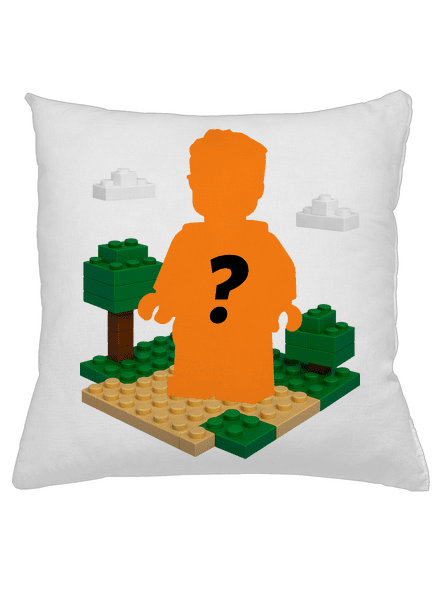 Lego postava z vlastní fotky polštář White