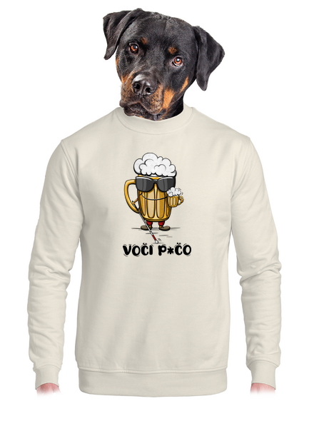 Voči p*čo unisex mikina bez kapuce Off White